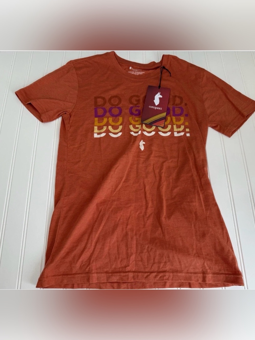 Cotopaxi Women’s Do Good Repeat Organic Cotton T-shirt In Mango Small NEW 1071
